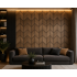 Set 9 panouri decorative romb MDF si fetru, LDA PREMIUM, 40x24cm, Nuc Modena [19]