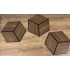 Set 9 panouri decorative romb MDF si fetru, LDA PREMIUM, 40x24cm, Nuc Modena [4]