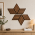Set 9 panouri decorative romb MDF si fetru, LDA PREMIUM, 40x24cm, Nuc Modena [5]