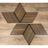 Set 9 panouri decorative romb MDF si fetru, LDA PREMIUM, 40x24cm, Nuc Modena [6]