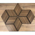 Set 9 panouri decorative romb MDF si fetru, LDA PREMIUM, 40x24cm, Nuc Modena [7]