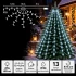 Instalatie luminoasa de Craciun cu inel pentru brad si copaci, 216 LED-uri pe 12 siruri de 1,8 m, 13 functii de iluminare, memorie si timer, lungime t [4]