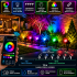 Set 6 proiectoare LED Smart RGB pentru gradina, control prin aplicatie, culori si efecte luminoase personalizabile, lungime totala 13 m, conectare pan [2]