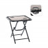 Masa turistica pliabila pentru camping, cu suport pahare, 50x50x50 cm, maro [5]