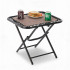 Masa turistica pliabila pentru camping, cu suport pahare, 50x50x50 cm, maro [6]