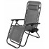 Sezlong pliabil cu suport si buzunar lateral, tetiera reglabila, textilene, 65x90x110 cm, gri [3]