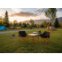 Set camping pliabil masa si 2 scaune, cadru otel, material Oxford 600D, 55x47x66 cm, negru [6]