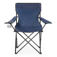 Scaun pliabil camping sau pescuit Sersimo, suport pahar, albastru