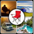 Scaun pliabil camping sau pescuit Sersimo, suport pahar, rosu [6]