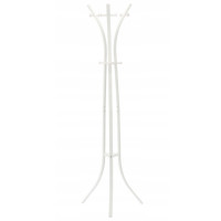 Cuier hol metalic 170 cm, design minimalist, alb