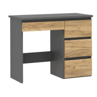 Birou calculator Beta 3 cu 4 sertare, 94x43x75 cm, finisaj antracit/craft Birou calculator Beta 3 cu 4 sertare, 94x43x75 cm, finisaj antracit/craft