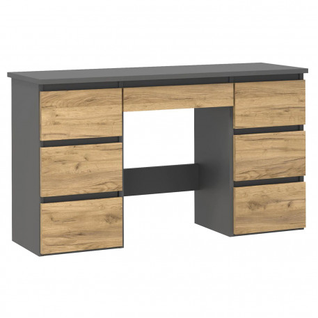 Birou cu 7 sertare Beta 4 120x43x75 cm, design minimalist, antracit-craft [1]