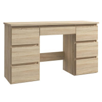 Birou cu 7 sertare Beta 4 120x43x75 cm, design minimalist, sonoma Birou cu 7 sertare Beta 4 120x43x75 cm, design minimalist, sonoma