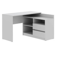 Birou colt Delta 120x50x75 cm cu comoda 100x42x72 cm, 2 sertare, montaj stanga/dreapta, alb Birou colt Delta 120x50x75 cm cu comoda 100x42x72 cm, 2 sertare, montaj stanga/dreapta, alb