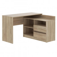 Birou colt Delta 120x50x75 cm cu comoda 100x42x72 cm, 2 sertare, montaj stanga/dreapta, sonoma Birou colt Delta 120x50x75 cm cu comoda 100x42x72 cm, 2 sertare, montaj stanga/dreapta, sonoma
