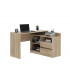Birou colt Delta 120x50x75 cm cu comoda 100x42x72 cm, 2 sertare, montaj stanga/dreapta, sonoma [3]