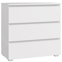 Comoda cu 3 sertare NEO 80, 80x40x80 cm, finisaj alb mat Comoda cu 3 sertare NEO 80, 80x40x80 cm, finisaj alb mat