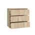 Comoda cu 3 sertare NEO 80, 80x40x80 cm, finisaj stejar mat [3]