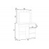 Masa de toaleta si machiaj Hollywood cu oglinda LED si 4 sertare, 94x43x140 cm, craft [9]