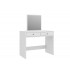 Masa de toaleta si machiaj  Mega cu 2 sertare și oglinda, 100x50x134 cm, finisaj alb [3]