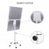 Flipchard magnetic cu picior, mobil pe role, inaltime ajustabila, 70x100cm, alb [5]