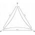 Prelata solara triunghiulara 500x500x500 cm, impermeabila, protectie UV, poliester 180g/mp, gri [6]