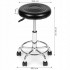 Scaun rotativ ergonomic pentru salon sau cabinet, reglabil pe inaltime 47-62 cm, sezut 34 cm din piele ecologica, maxim 114 kg, negru [2]