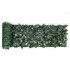 Gard artificial decorativ 50x500 cm, frunze ornamentale, protectie UV si intemperii, plastic PVC, verde inchis [8]