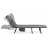 Pat camping pliabil tip sezlong, cu tetiera reglabila si buzunar lateral, maxim 120 kg, 65x200x88 cm, gri [6]
