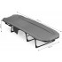 Pat camping pliabil tip sezlong, cu tetiera reglabila si buzunar lateral, maxim 120 kg, 65x200x88 cm, gri [10]