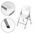 Set 2 scaune pliante 44x58x83 cm, structura metal si sezut HDPE, pliabile si usoare, alb [7]