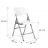 Set 2 scaune pliante 44x58x83 cm, structura metal si sezut HDPE, pliabile si usoare, alb [8]