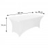 Husa elastica pentru masa gradina sau evenimente, poliester si spandex, 183x76x74 cm, alb [7]