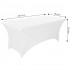Husa elastica pentru masa gradina sau evenimente, poliester si spandex, 240x76x74 cm, alb [7]