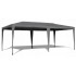 Cort de gradina 300x600 cm, 6 pereti detasabili cu ferestre si usa, structura metalica, PE impermeabil, gri [4]