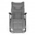 Sezlong gradina pliabil 2 in 1 cu suport telefon si buzunar lateral, material moale matlasat, maxim 150 kg, 180x63x90 cm, gri [4]