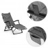 Sezlong gradina pliabil 2 in 1 cu suport telefon si buzunar lateral, material moale matlasat, maxim 150 kg, 180x63x90 cm, gri [7]