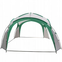 Pavilion gradina 350x350x230 cm, structura fibra de sticla, acoperis poliester impermeabil, verde cu alb Pavilion gradina 350x350x230 cm, structura fibra de sticla, acoperis poliester impermeabil, verde cu alb