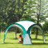 Pavilion gradina 350x350x230 cm, structura fibra de sticla, acoperis poliester impermeabil, verde cu alb [6]