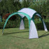 Pavilion gradina 350x350x230 cm, structura fibra de sticla, acoperis poliester impermeabil, verde cu alb [8]