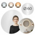 Oglinda baie LED rotunda cu functie anti-aburire, iluminare perimetrala reglabila cu control tactil, 60 cm [2]