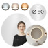 Oglinda baie LED rotunda cu functie anti-aburire, iluminare perimetrala reglabila cu control tactil, 80 cm [2]