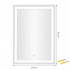 Oglinda baie LED dreptunghiulara cu functie anti-aburire, iluminare reglabila cu control tactil, 50x70 cm [10]