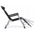 Sezlong pliabil 178x47x92 cm, 2 in 1 fotoliu, spatar si suport picioare reglabile, cadru metalic si tetiera detasabila, negru [9]