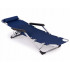 Sezlong pliabil 178x47x92 cm, 2 in 1 fotoliu, spatar si suport picioare reglabile, cadru metalic si tetiera detasabila, albastru bleumarin [8]