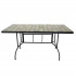 Masa de gradina dreptunghiulara cu blat mozaic si cadru metalic, 150x80x74 cm [2]
