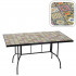 Masa de gradina dreptunghiulara cu blat mozaic si cadru metalic, 150x80x74 cm [7]