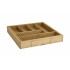 Organizator extensibil pentru tacamuri din bambus, compartimente laterale glisante, spatiu adaptabil pentru organizare eficienta, dimensiuni maxime 45 [6]