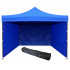 Cort tip pavilion cu 3 pereti laterali, structura solida otel si acoperis impermeabil PVC, 3x3 m cu inaltime reglabila, albastru [11]