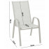 Set 2 scaune de gradina cu cadru metalic, stivuibile, 55x72x96cm, maro [5]